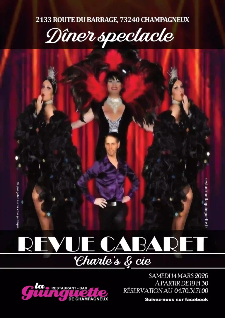 Cabaret Charle's & CIE au restaurant bar la guinguette de champagneux.