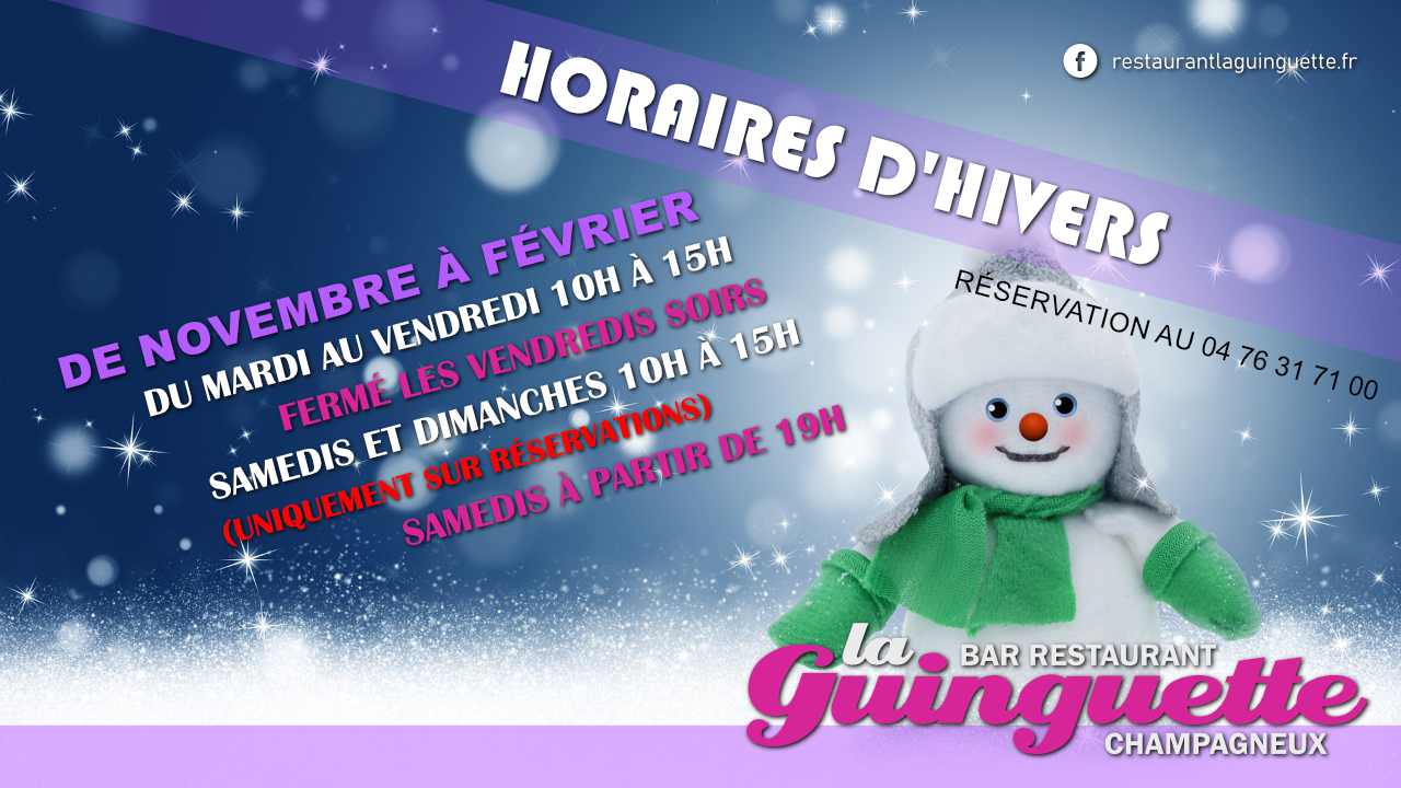 You are currently viewing Horaires d’hiver !