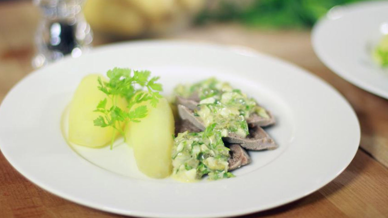 Langue de bœuf sauce gribiche Restaurant bar La Guinguette