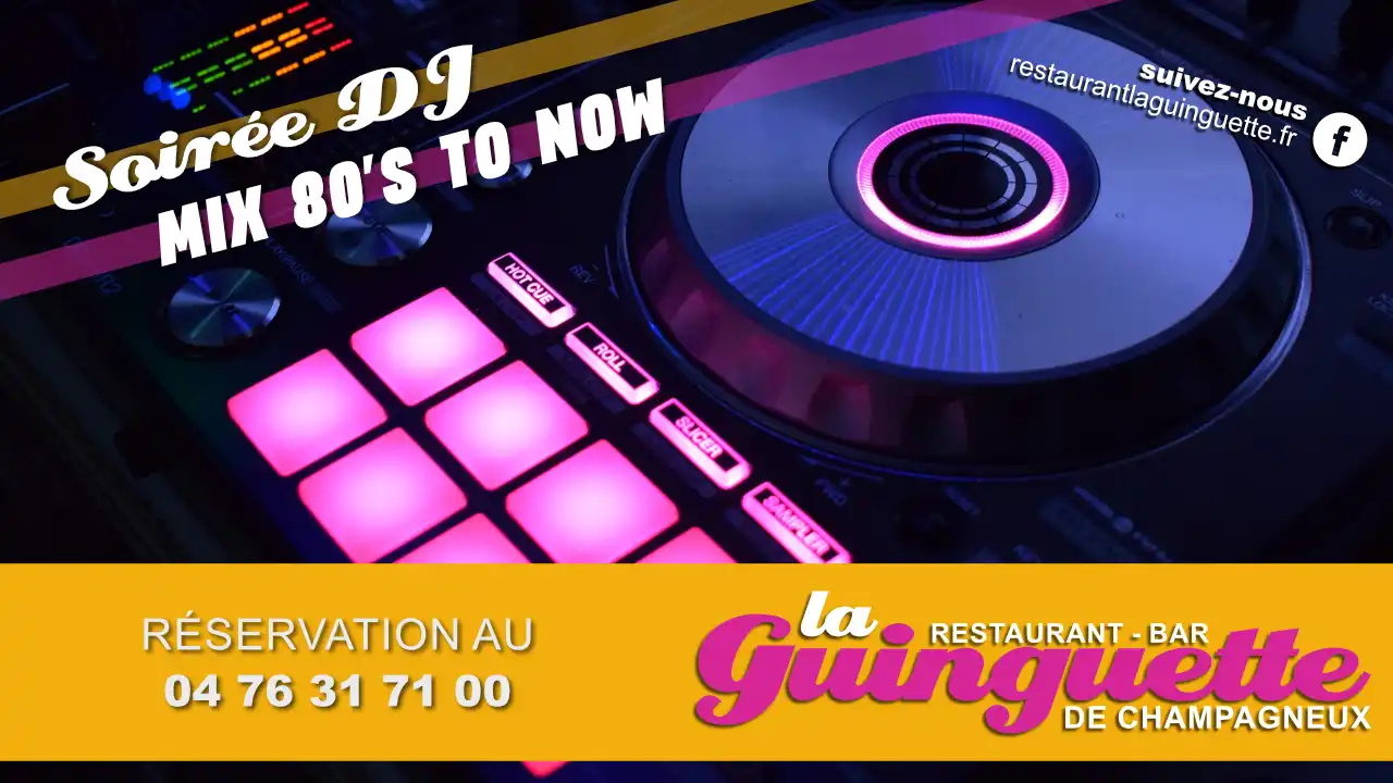 You are currently viewing Soirée DJ mix au restaurant bar la Guinguette de Champagneux en Savoie