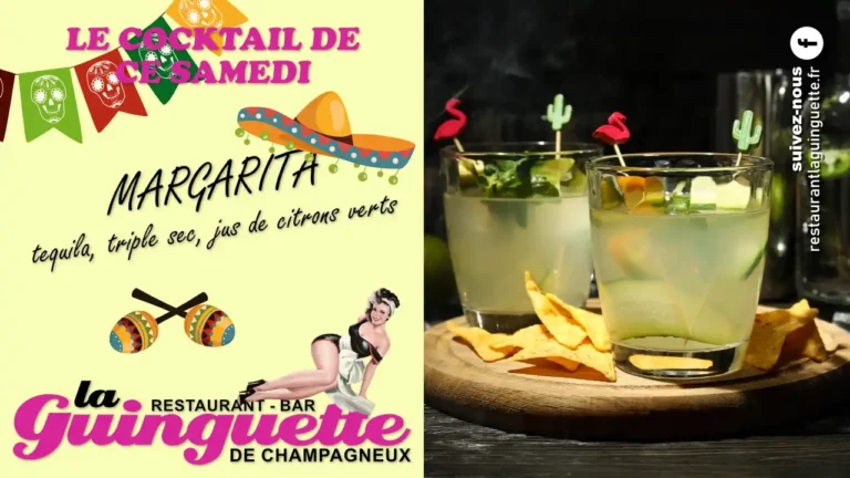 Cocktail Margarita Au Restaurant Bar La Guinguette de Champagneux