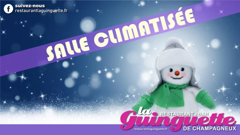 Salle climatisée Au Restaurant Bar La Guinguette de Champagneux