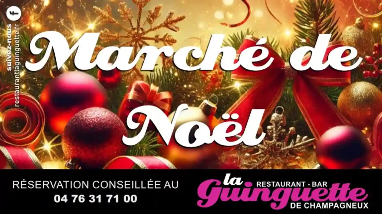 Marché de Noël au restaurant bar la Guinguette de Champagneux.