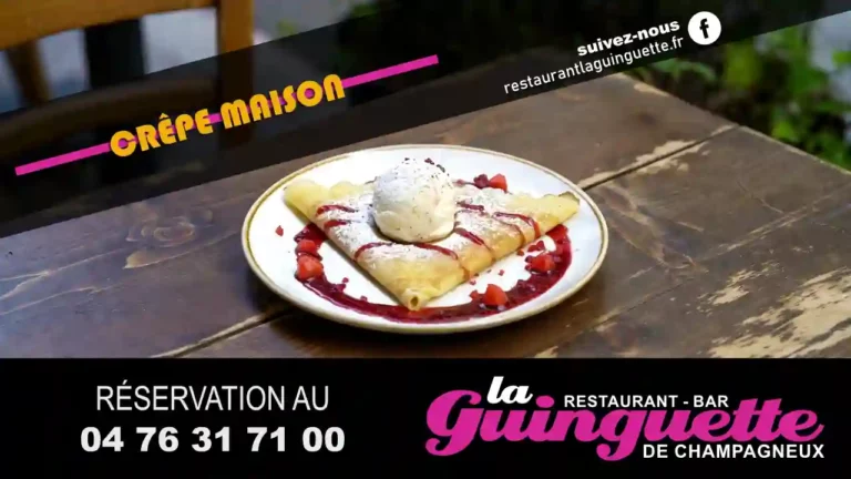 Crêpes maisons au restaurant bar la guinguette de champagneux