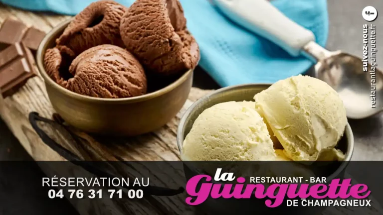 Glace au restaurant bar la guinguette de champagneux